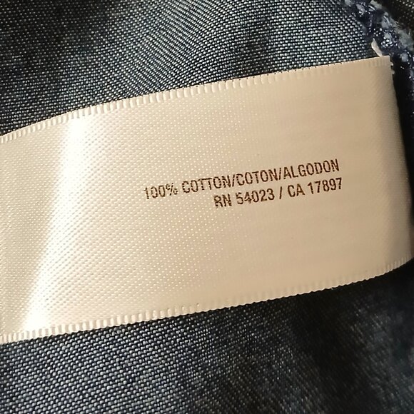 NWT Old Navy Dress Size 4 Fit & Flare Dark Wash Chambray Cap Sleeve Pockets Zip - Picture 12 of 12